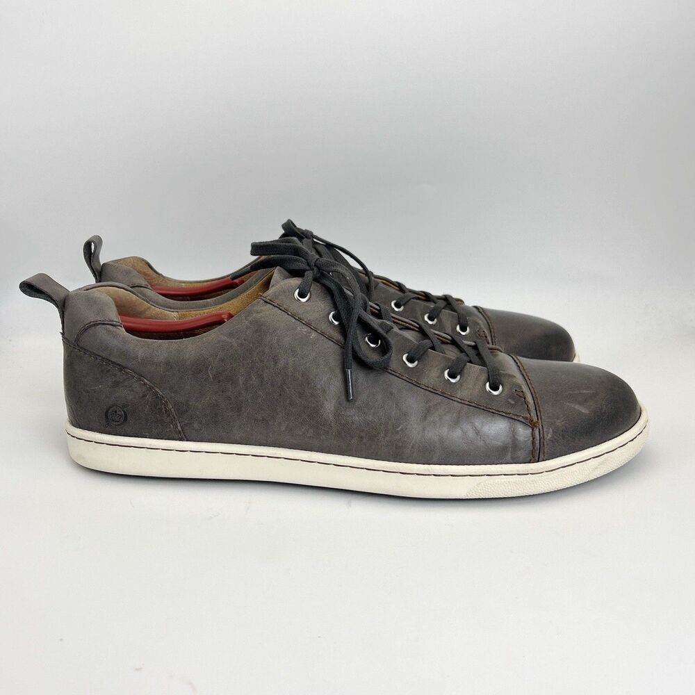 Born Allegheny Shoes Mens Size 13 Gray Leather Low Top Dress Casual Lifestyle